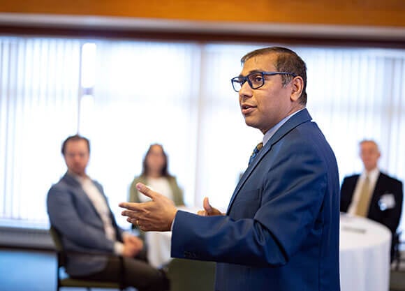 Faculty members gather on Rocky Top for a Lifelong Learning event